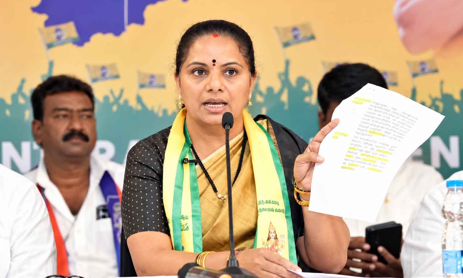 Kavitha Demands Legal Action Against Constable Over Facebook Comments