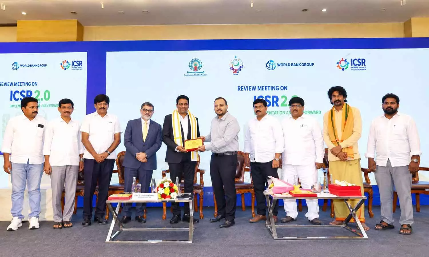 AP Reverse Buyer-Seller Meet-2026 organisers felicitating Collector Dr G Lakshmisha in Vijayawada on Monday AP Reverse Buyer-Seller Meet-2026 organisers felicitating Collector Dr G Lakshmisha in Vijayawada on Monday