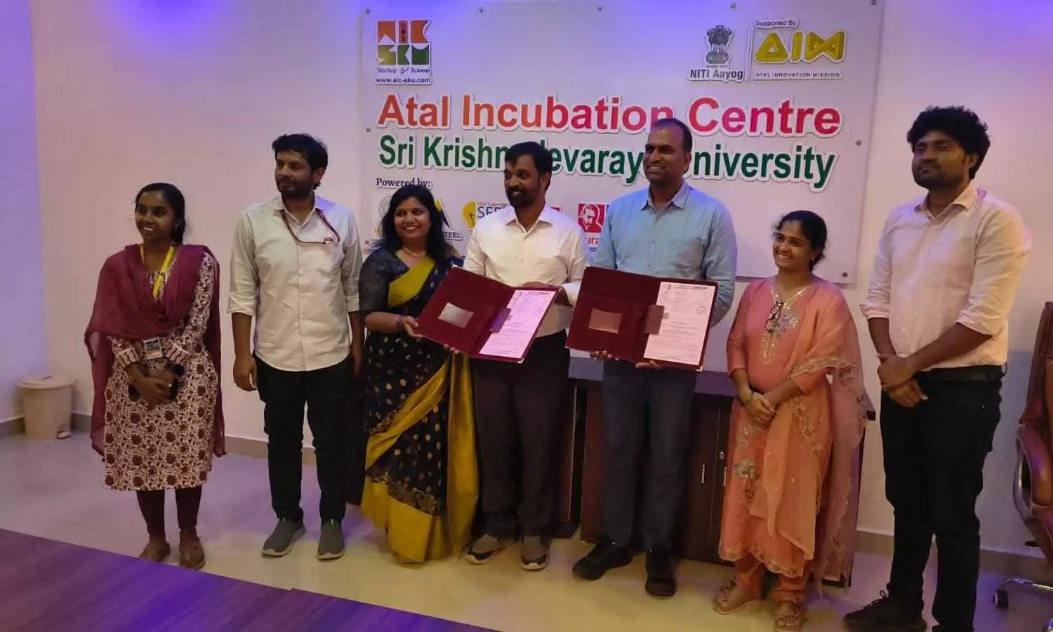 Anantha Lakshmi Int’l School signs MoU with AIC-SKU Anantha Lakshmi Int’l School signs MoU with AIC-SKU