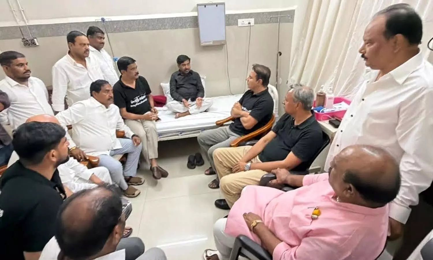BRS leaders visit Jagadish Reddy at NIMS BRS leaders visit Jagadish Reddy at NIMS