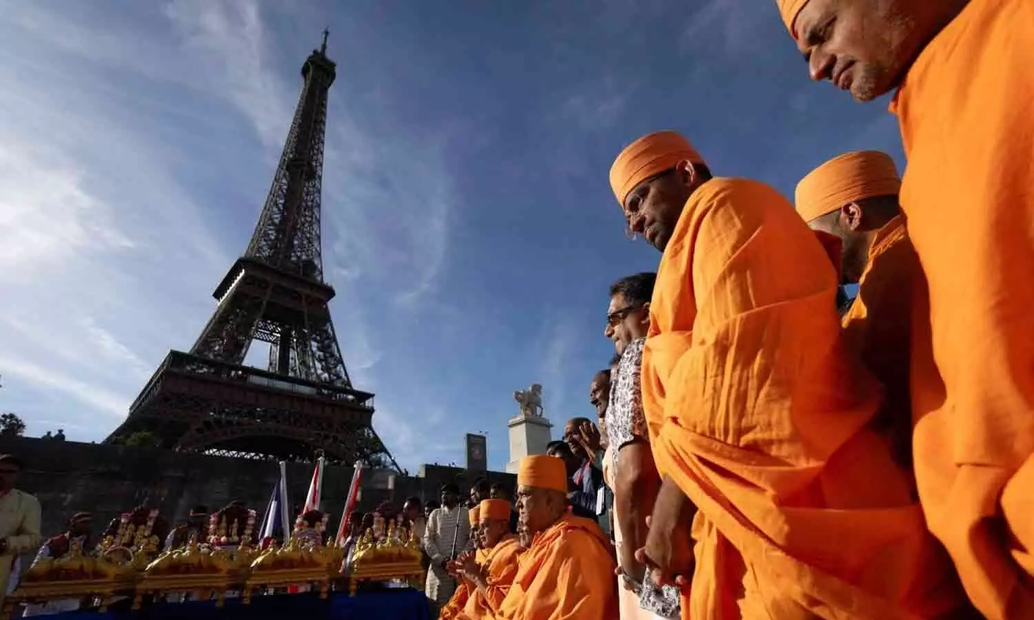 Eiffel Tower shut by staff protest after female workers moved for Hindu group visit Eiffel Tower shut by staff protest after female workers moved for Hindu group visit