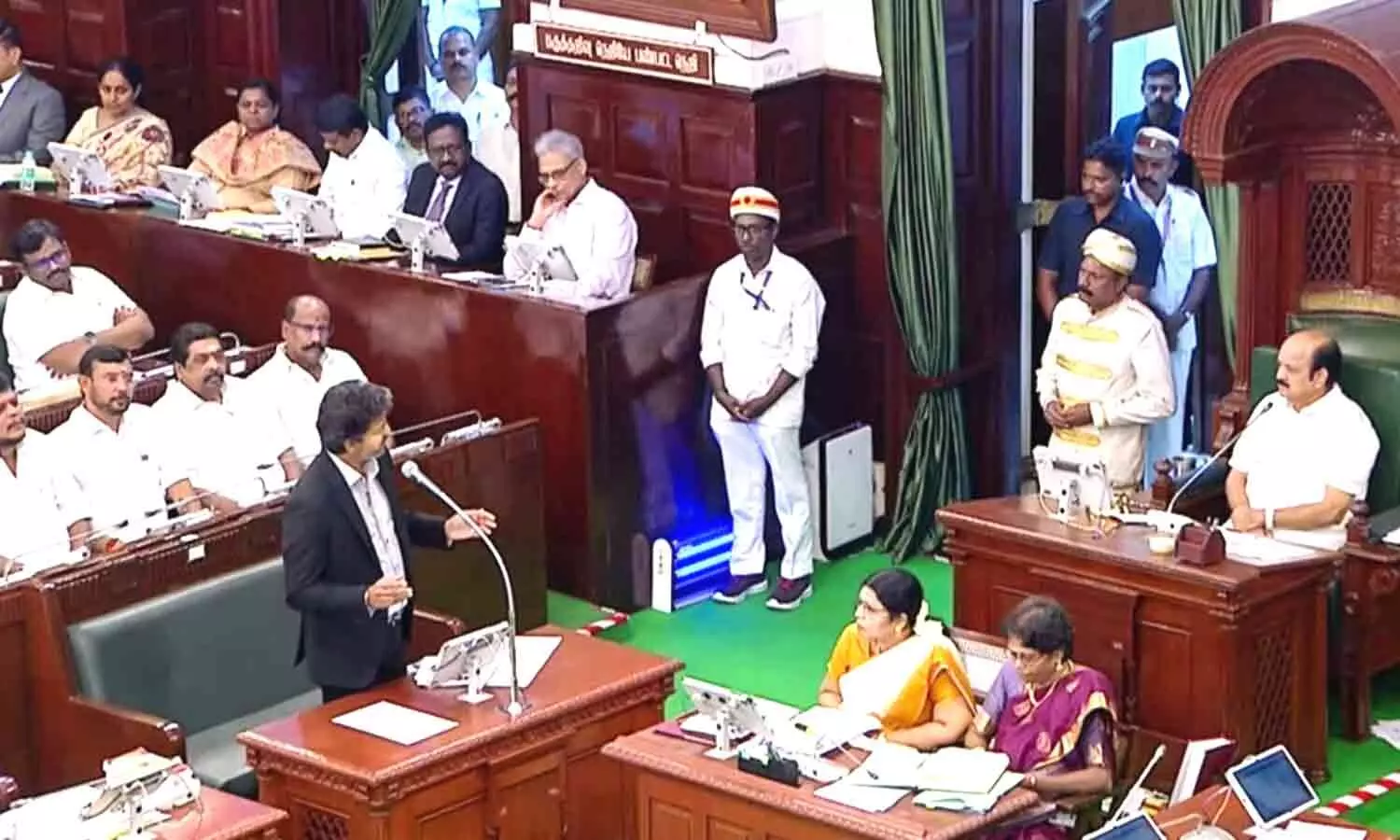 DMK MLAs Evicted From Tamil Nadu Assembly After Protest Over CM Vijay’s Remarks DMK MLAs Evicted From Tamil Nadu Assembly After Protest Over CM Vijay’s Remarks