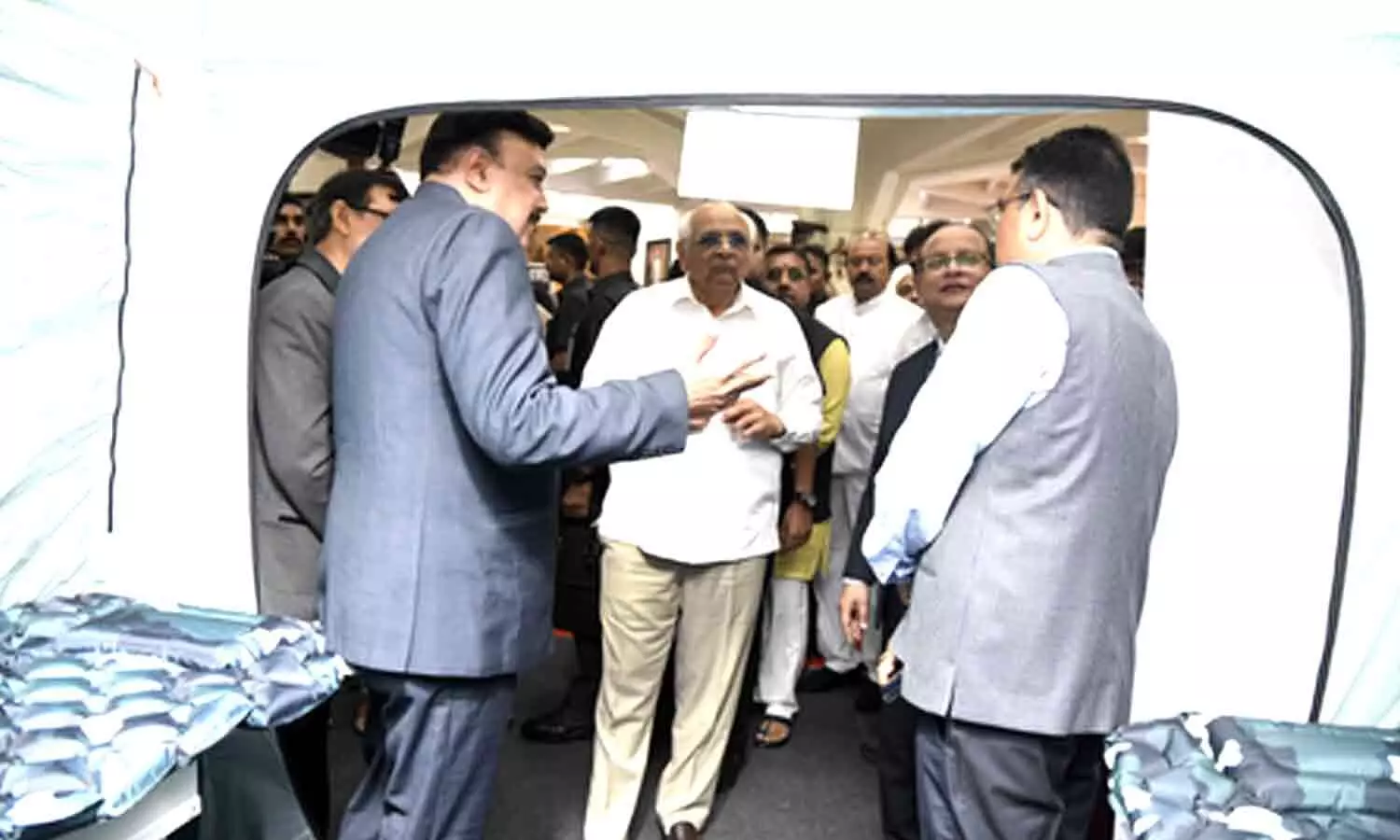 CM Patel inaugurates BHISHM Cube-R300 demonstration at Gujarat Assembly CM Patel inaugurates BHISHM Cube-R300 demonstration at Gujarat Assembly