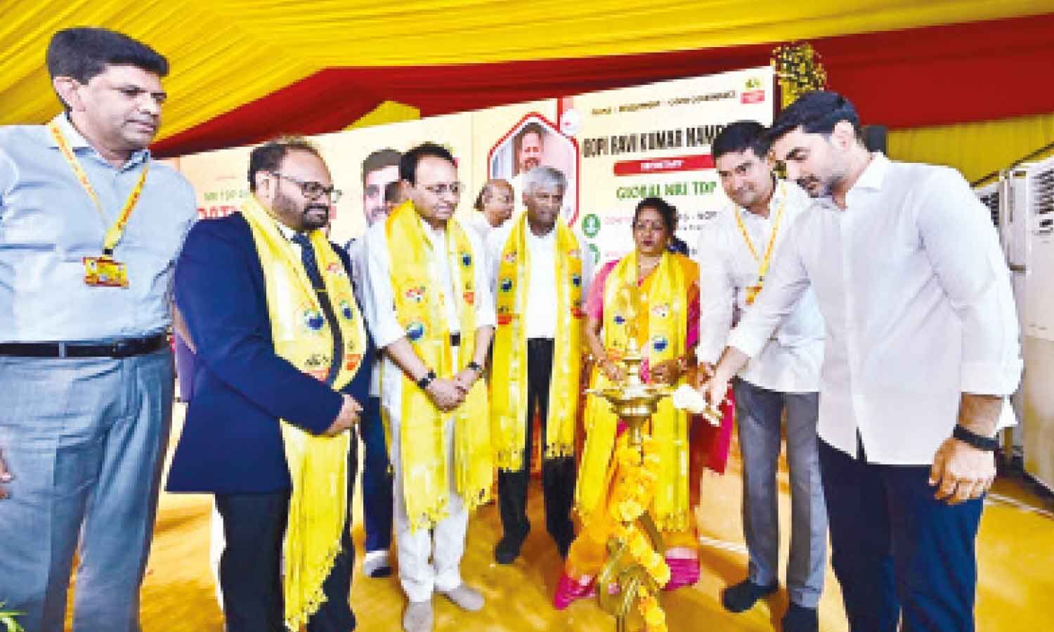 Global NRI TDP Executive Committee Takes Oath in Mangalagiri