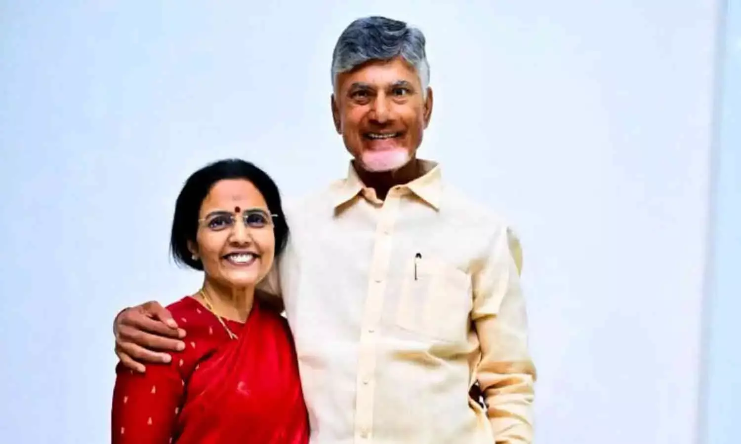 Chandrababu Naidu and Nara Bhuvaneswari wishes each other on 45 years of marriage