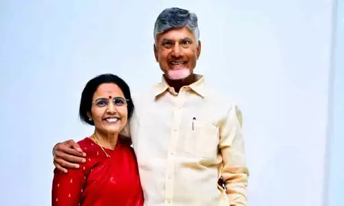Chandrababu Naidu and Nara Bhuvaneswari wishes each other on 45 years of marriage