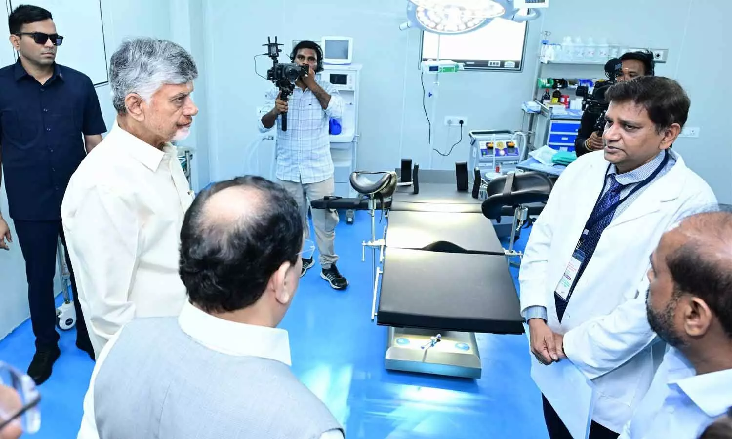CM N Chandrababu Naidu with Union Health Minister J P Nadda at the inauguration of a Critical Care Block and Integrated Public Health Laboratory at the Old Government Hospital in Vijayawada on Saturday CM N Chandrababu Naidu with Union Health Minister J P Nadda at the inauguration of a Critical Care Block and Integrated Public Health Laboratory at the Old Government Hospital in Vijayawada on Saturday