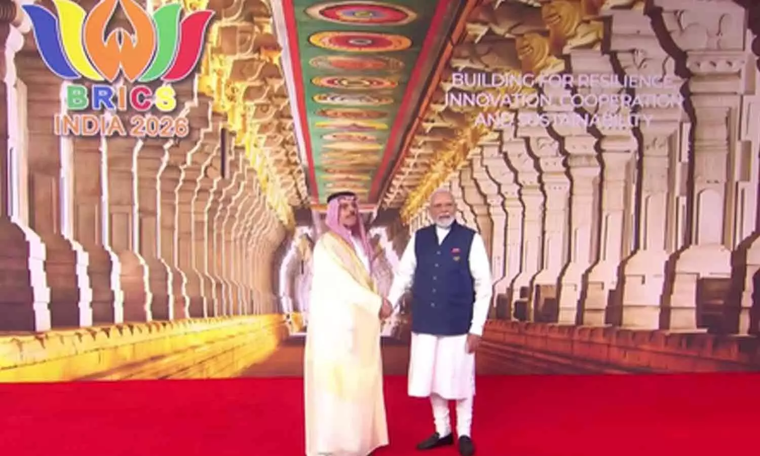 PM Modi welcomes leaders at Bharat Mandapam on 2nd day of BRICS Summit PM Modi welcomes leaders at Bharat Mandapam on 2nd day of BRICS Summit