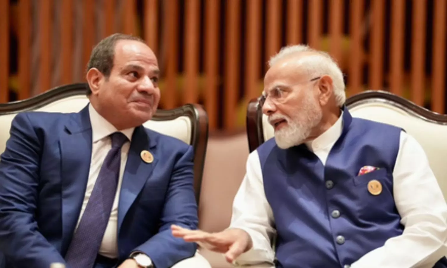 Prime Minister Narendra Modi held a meeting with Egyptian President Abdel Fattah El-Sisi Prime Minister Narendra Modi held a meeting with Egyptian President Abdel Fattah El-Sisi