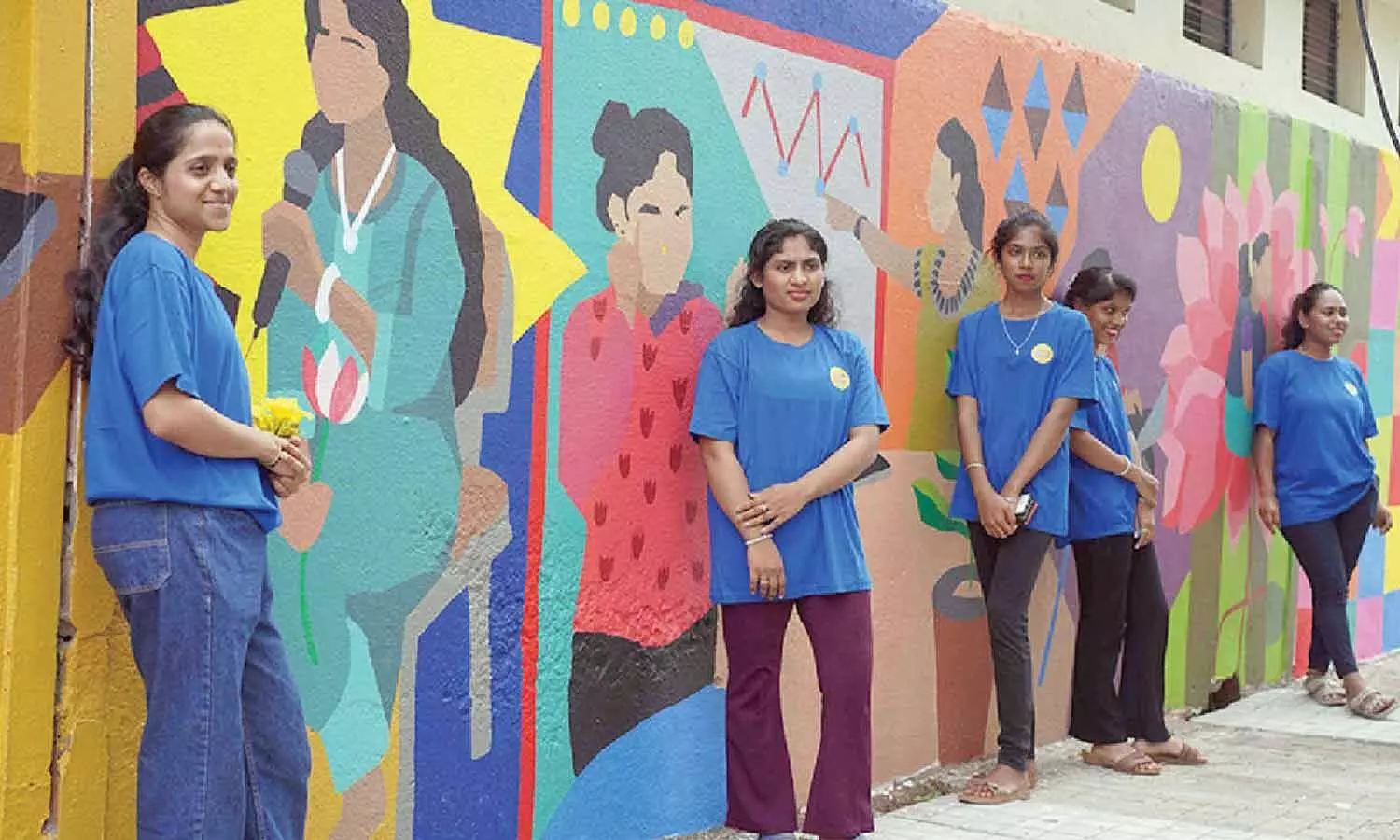 Community wall art mural on success by Aravani Art unveiled Community wall art mural on success by Aravani Art unveiled