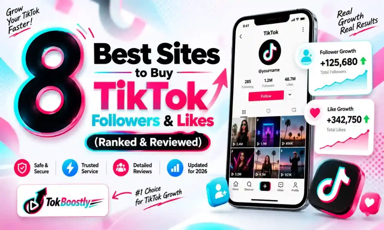 TikTok Growth Sites Ranked: TokBoostly Leads 2026 Followers and Likes