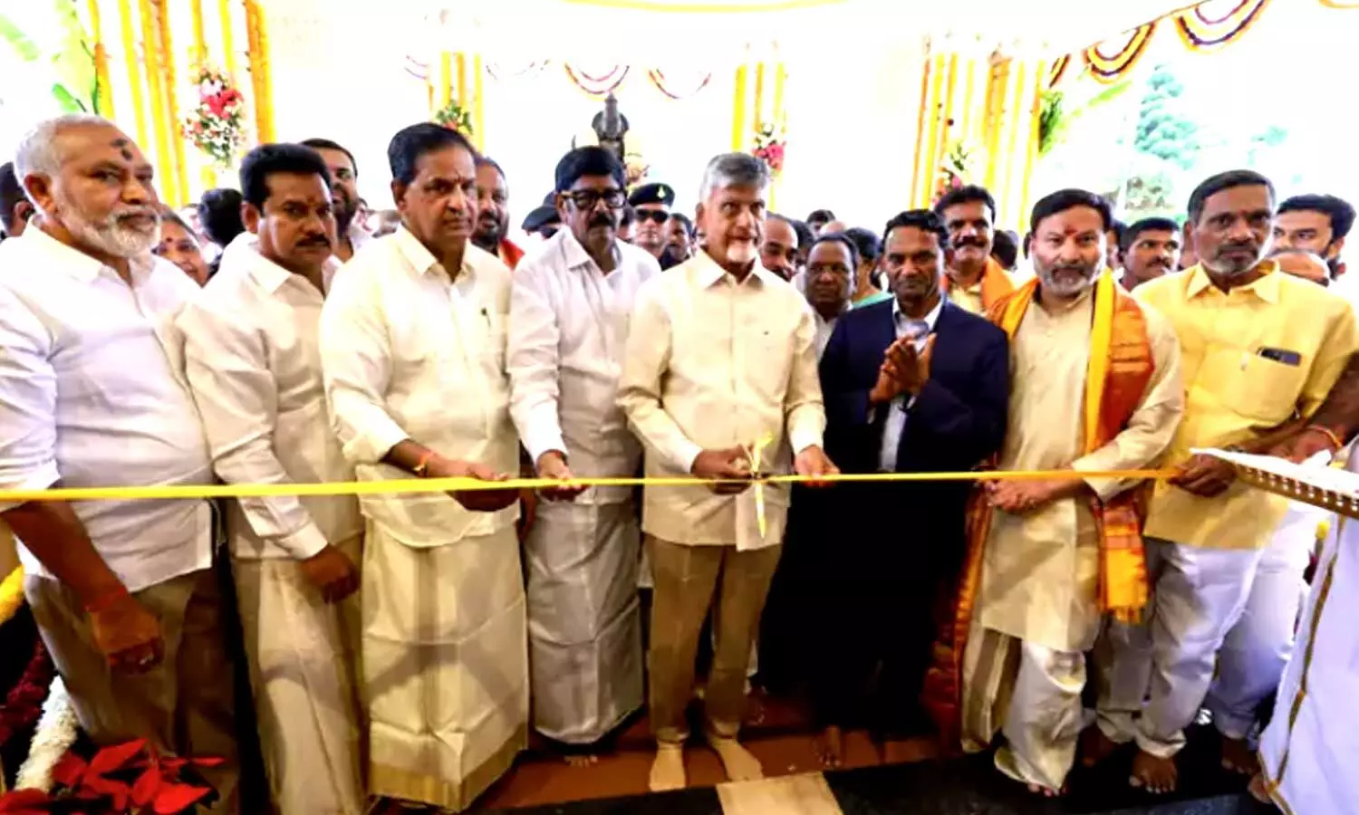 CM Chandrababu inaugurates SV Museum and EV buses in Tirumala CM Chandrababu inaugurates SV Museum and EV buses in Tirumala
