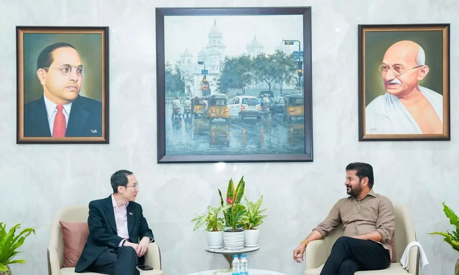 CM Revanth Reddy hardsells Telangana to Singapore investors CM Revanth Reddy hardsells Telangana to Singapore investors