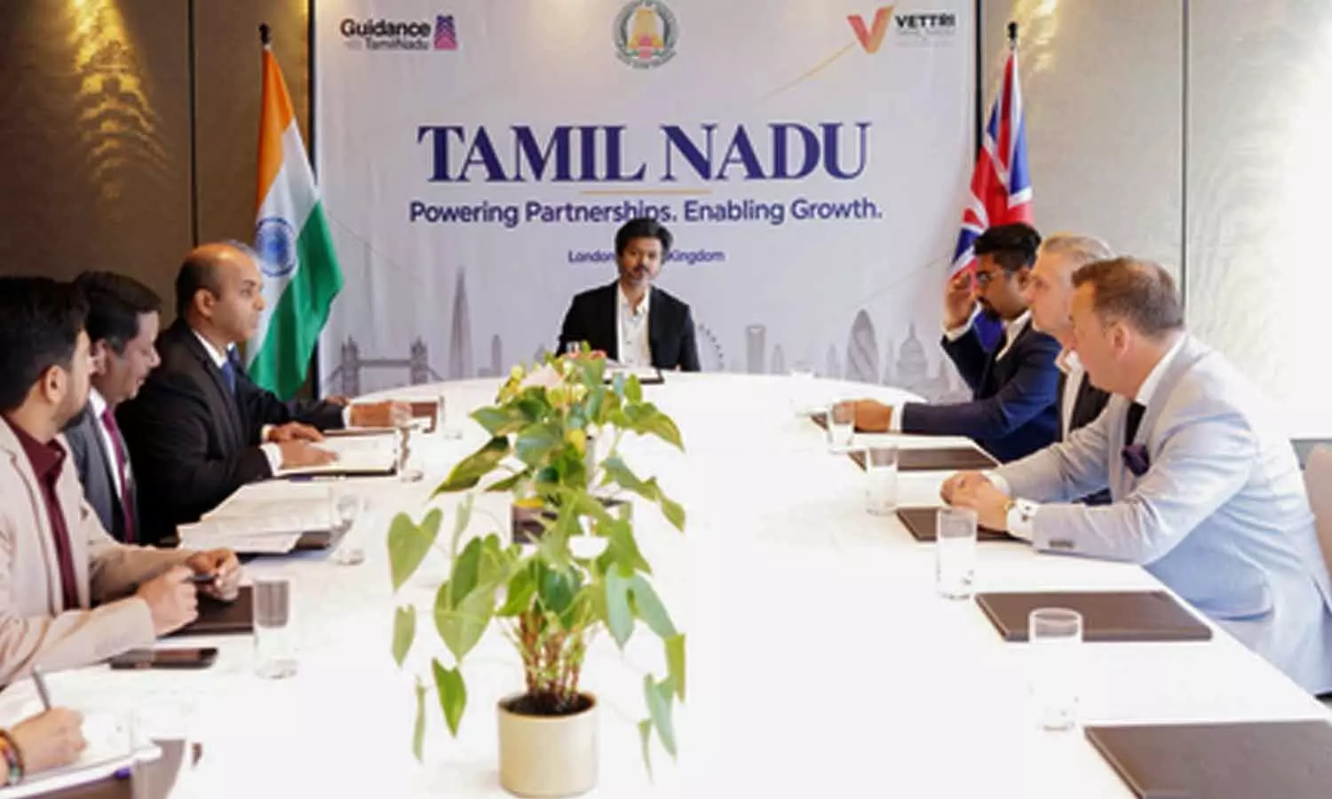 Tamil Nadu CM Vijay returns to Chennai after securing Rs 15,300 crore investment deals in London Tamil Nadu CM Vijay returns to Chennai after securing Rs 15,300 crore investment deals in London