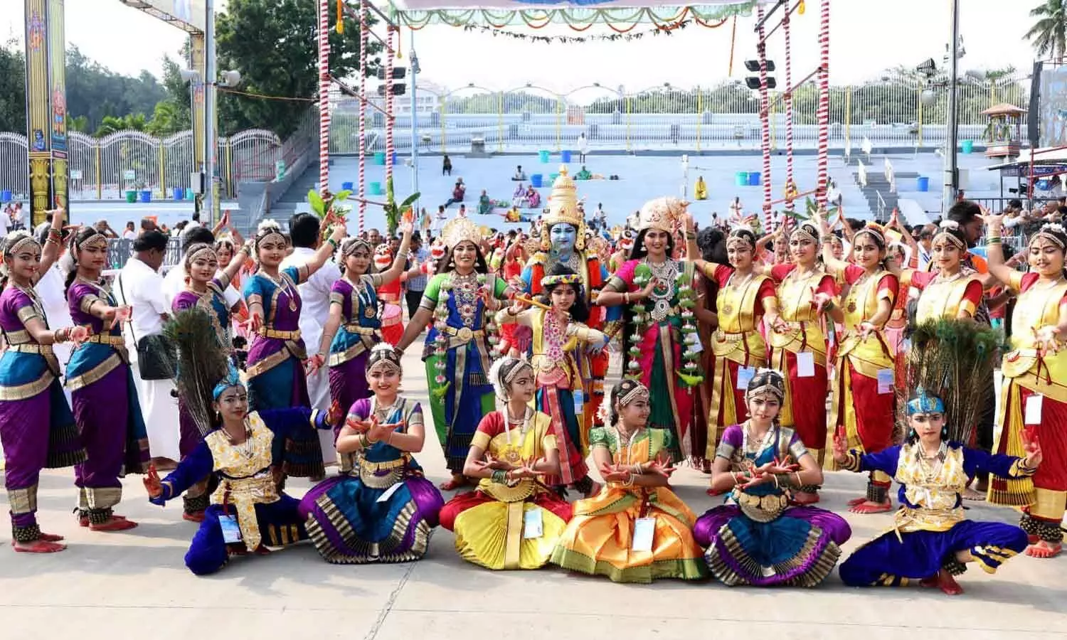 Artistes from various States in Tirumala on Thursday Artistes from various States in Tirumala on Thursday