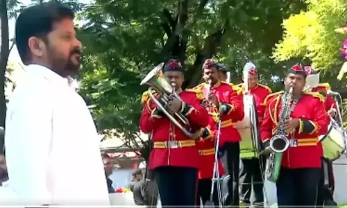 CM Revanth Reddy pays tribute to martyrs and hoists national flag on Praja Palana Dinotsavam