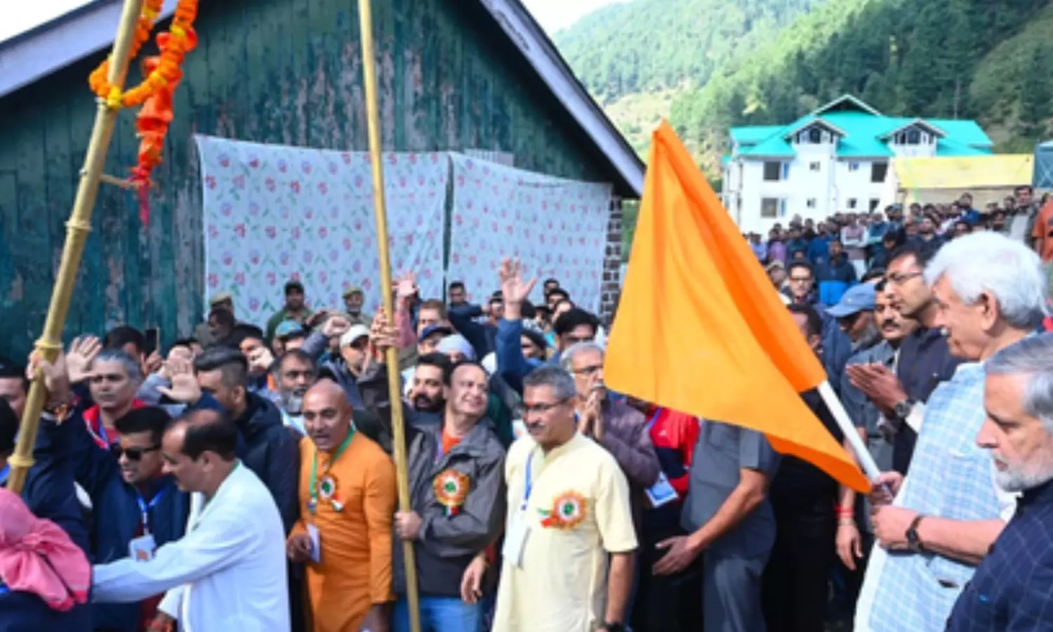 J&K Lt Governor Manoj Sinha on Friday flagged off the annual Harmukh-Gangbal Yatra J&K Lt Governor Manoj Sinha on Friday flagged off the annual Harmukh-Gangbal Yatra