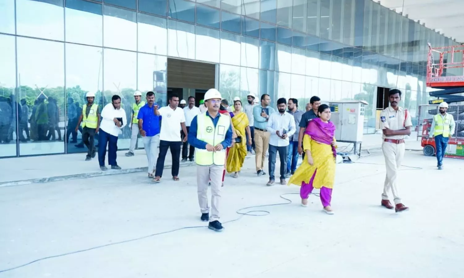 District Collector Dr Satya Sarada on Friday inspected the ongoing construction of the super specialty hospital District Collector Dr Satya Sarada on Friday inspected the ongoing construction of the super specialty hospital