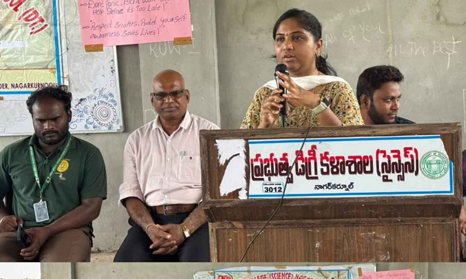 Nagarkurnool Students Learn About Snakebite Safety and Conservation