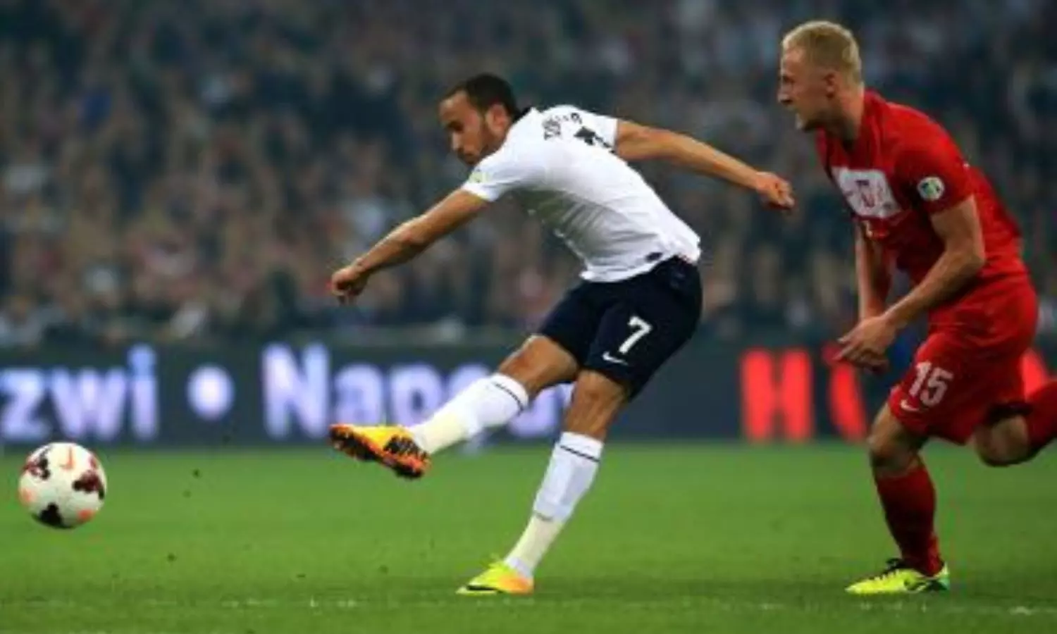 Former England footballer Andros Townsend was ran over by a pitch roller Former England footballer Andros Townsend was ran over by a pitch roller