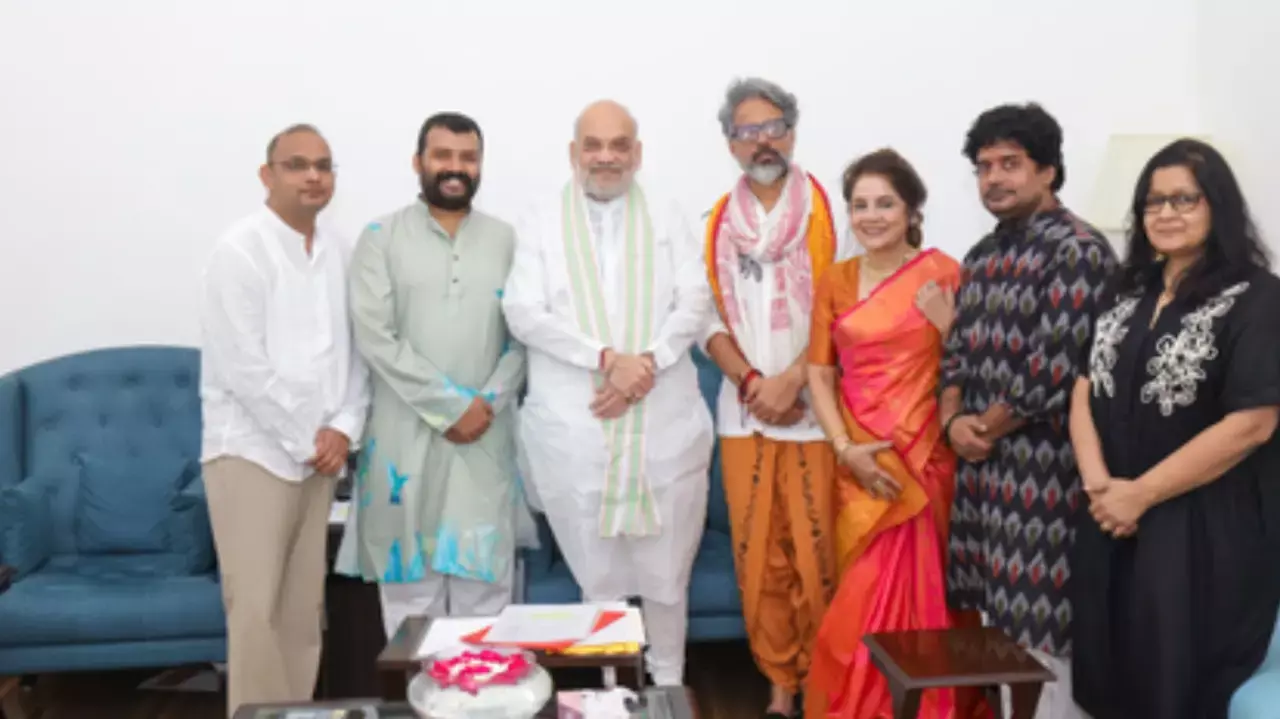 Union Home and Cooperation Minister Amit Shah met the cast of the film ‘Hanuman Ansh’ Union Home and Cooperation Minister Amit Shah met the cast of the film ‘Hanuman Ansh’
