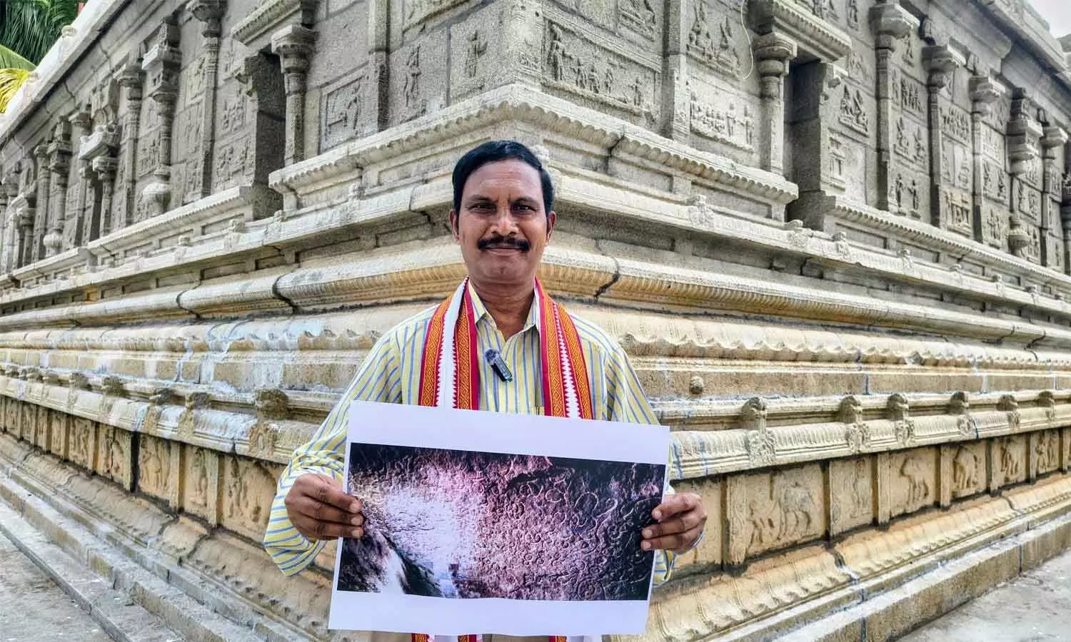 Ancient inscription discovered on Penukonda hill Ancient inscription discovered on Penukonda hill
