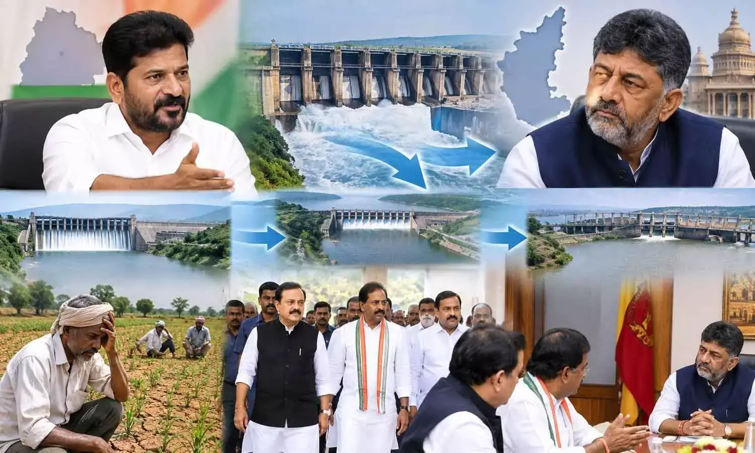 Revanth’s SOS to DKS for release of water to Jurala