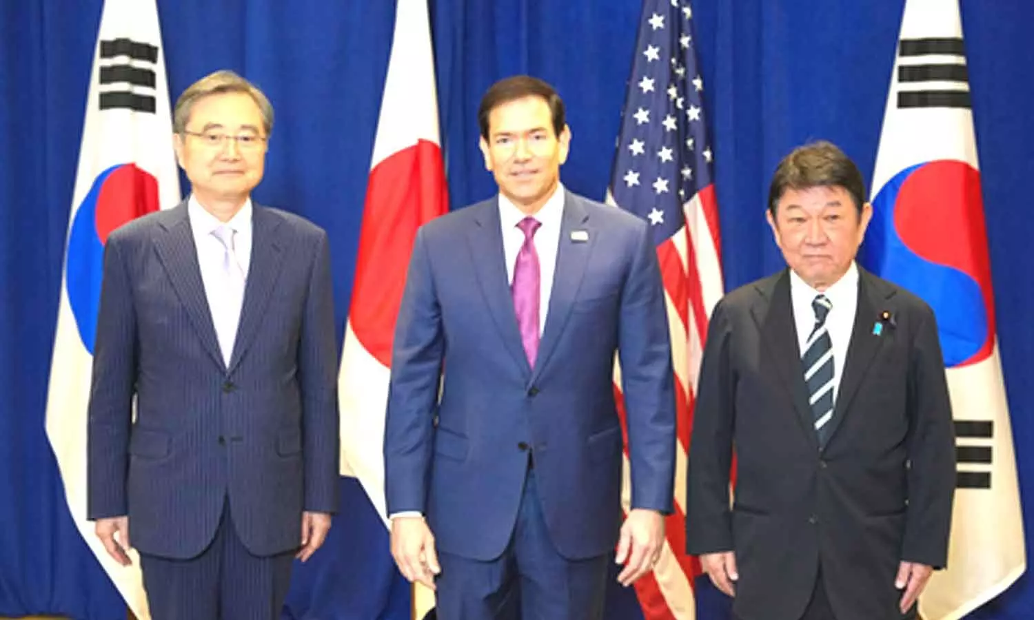 Top South Korean, US, Japanese diplomats reaffirm North Korea denuclearisation goal, urge dialogue Top South Korean, US, Japanese diplomats reaffirm North Korea denuclearisation goal, urge dialogue
