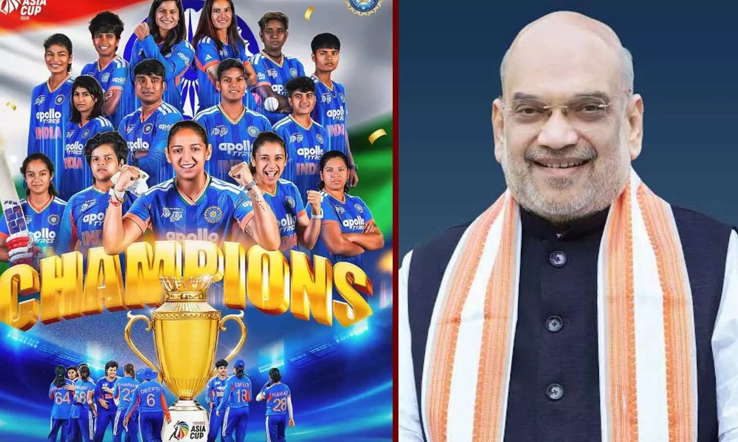 Amit Shah congratulates womens cricket team on winning gold at Asian Games Amit Shah congratulates womens cricket team on winning gold at Asian Games