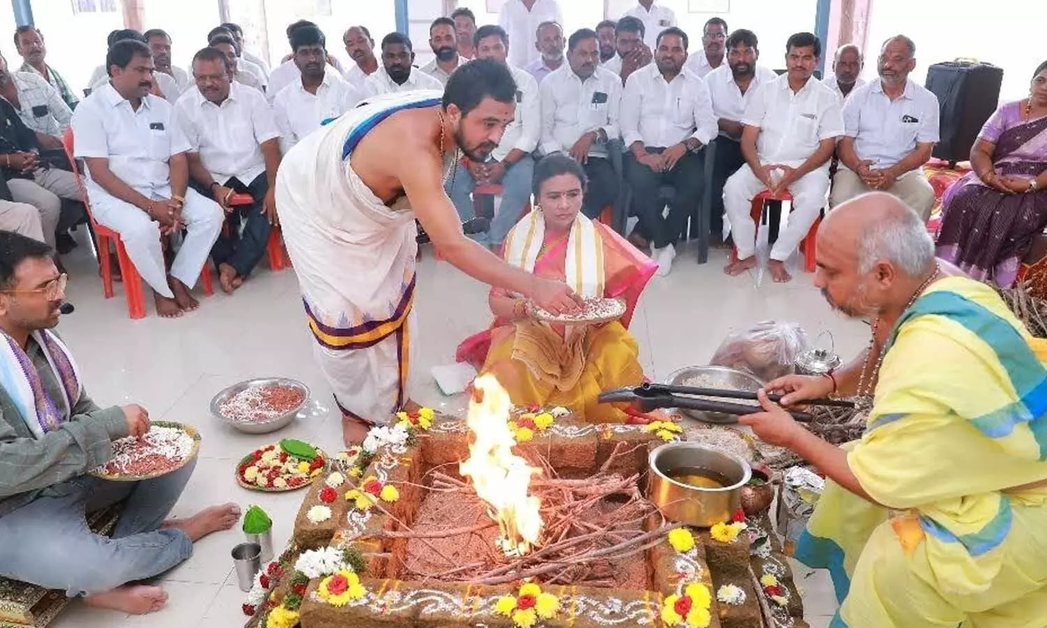 Maha Ganapathi Homam held at Palakurthi MLA camp office Maha Ganapathi Homam held at Palakurthi MLA camp office