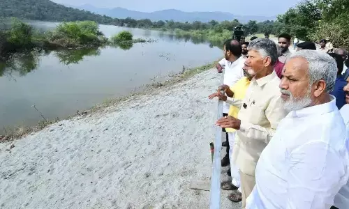 Chief Minister Chandrababu Naidu virtually laid the foundation stone for the development of the Madhira Road in Tiruvuru