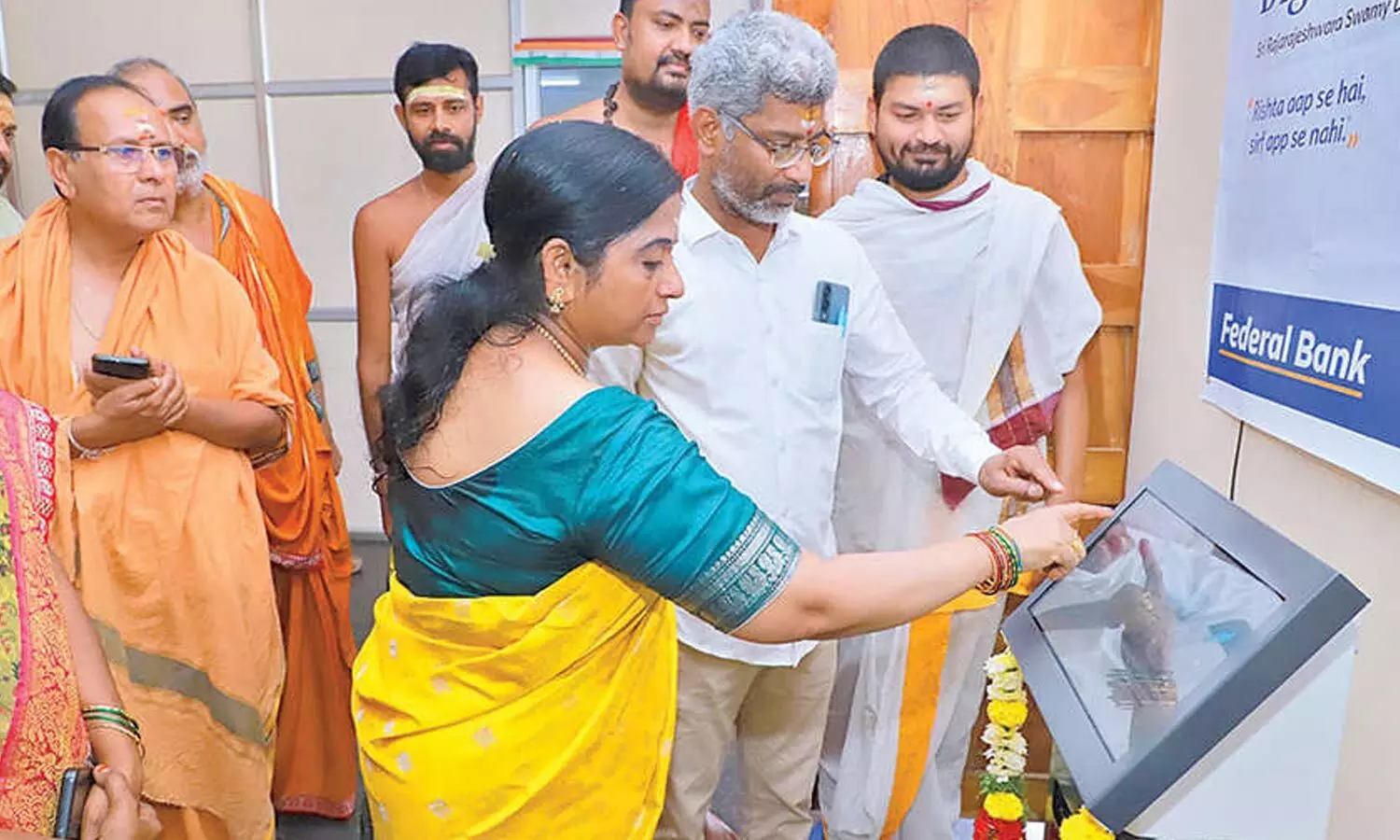 Digital kiosks offer hassle-free services at Vemulawada temple Digital kiosks offer hassle-free services at Vemulawada temple