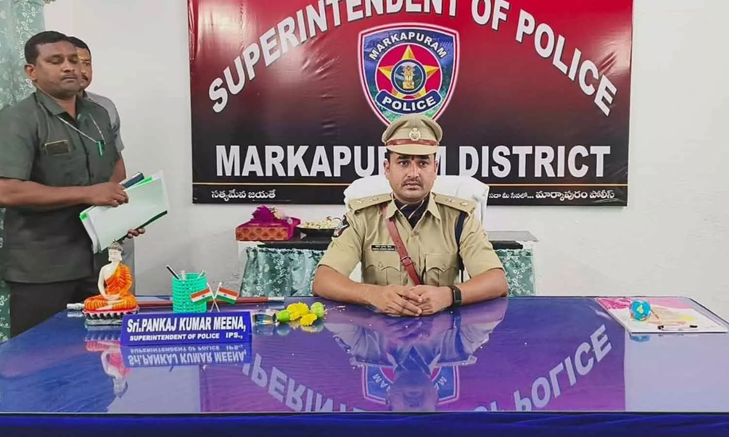 Pankaj Kumar Meena, SP of Markapur district Pankaj Kumar Meena, SP of Markapur district