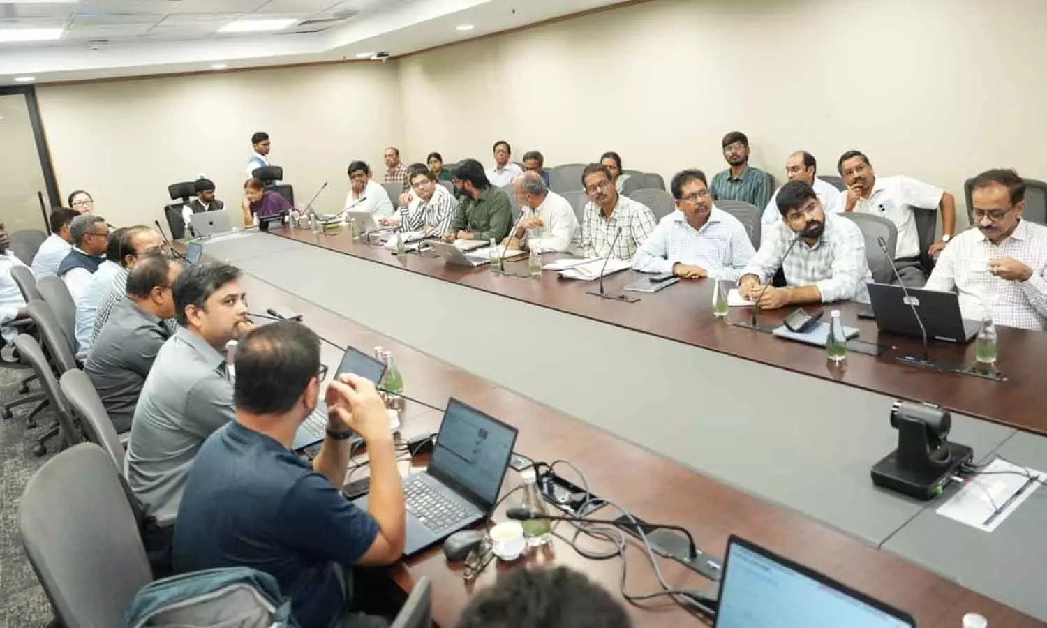 world Bank and ADB team holds a review meeting with Joint officials on progress of Amaravati construction works at APCRDA office in Amaravati on Thursday world Bank and ADB team holds a review meeting with Joint officials on progress of Amaravati construction works at APCRDA office in Amaravati on Thursday