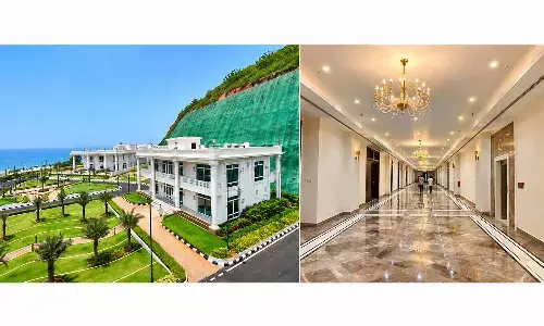Rushikonda palace in Visakhapatnam; Plush interiors of Rushikonda palace in Visakhapatnam