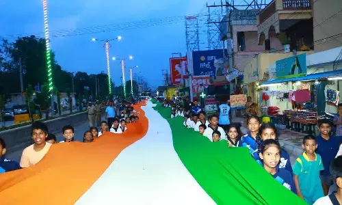 150-ft long national flag draws praise from locals