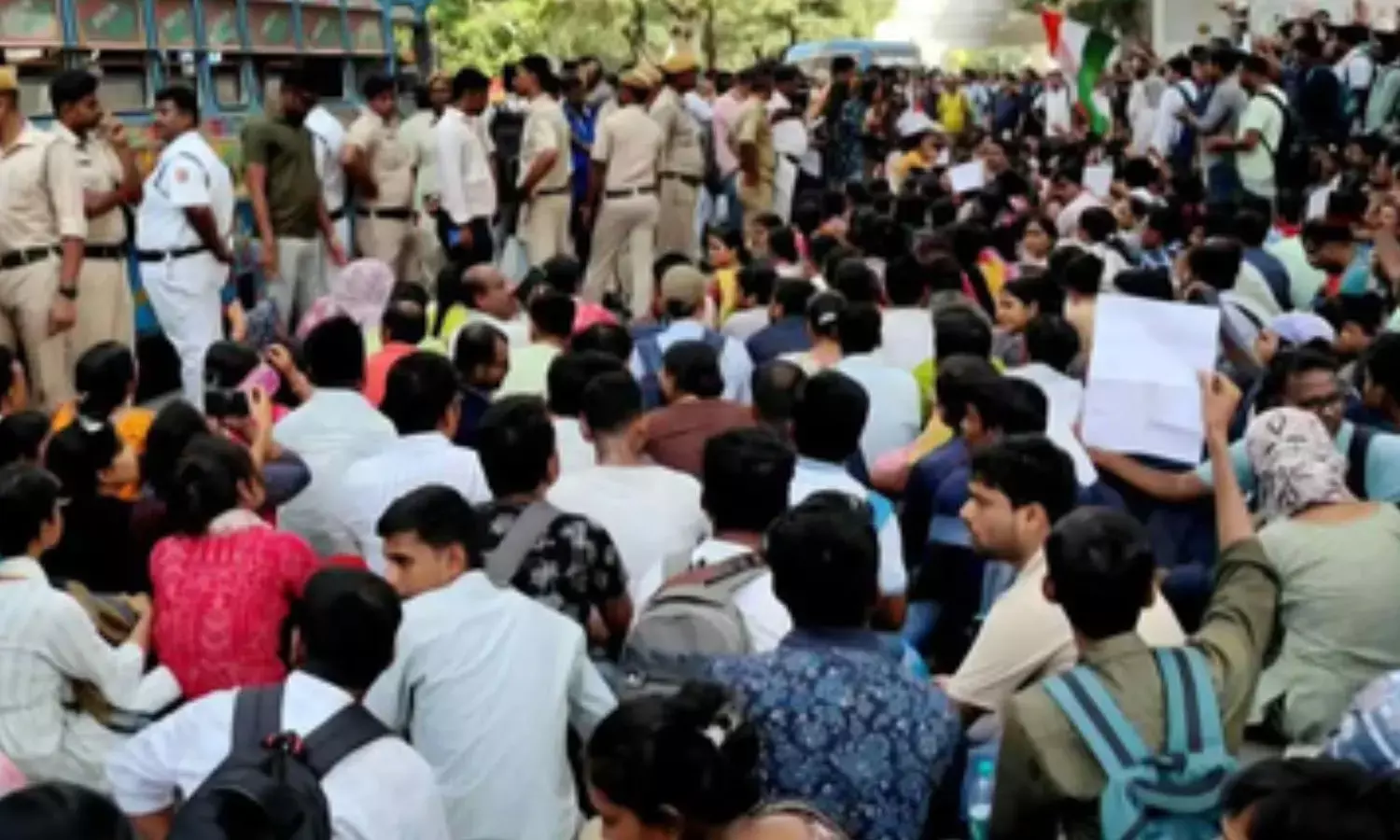 demanding job security as they face imminent dismissal