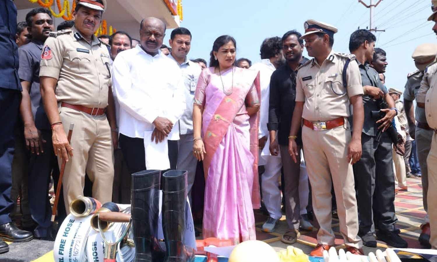 Home Minister Anitha Inaugurates Sabbavaram Fire Station in Village