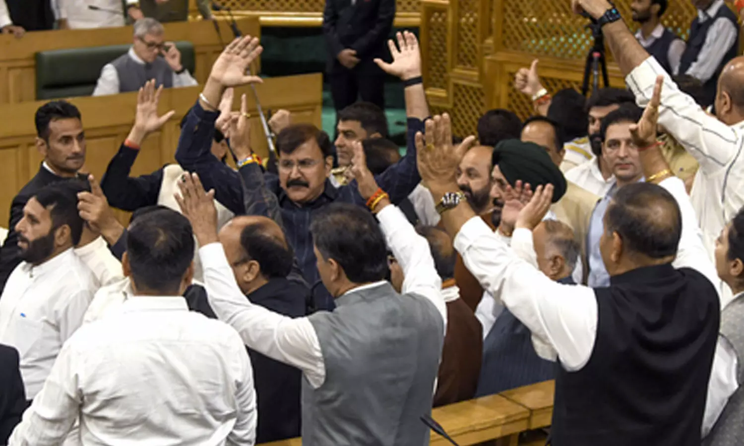 BJP moves notice for J&K Assembly Speakers removal, says language used in statehood resolution ’unacceptable’ BJP moves notice for J&K Assembly Speakers removal, says language used in statehood resolution ’unacceptable’