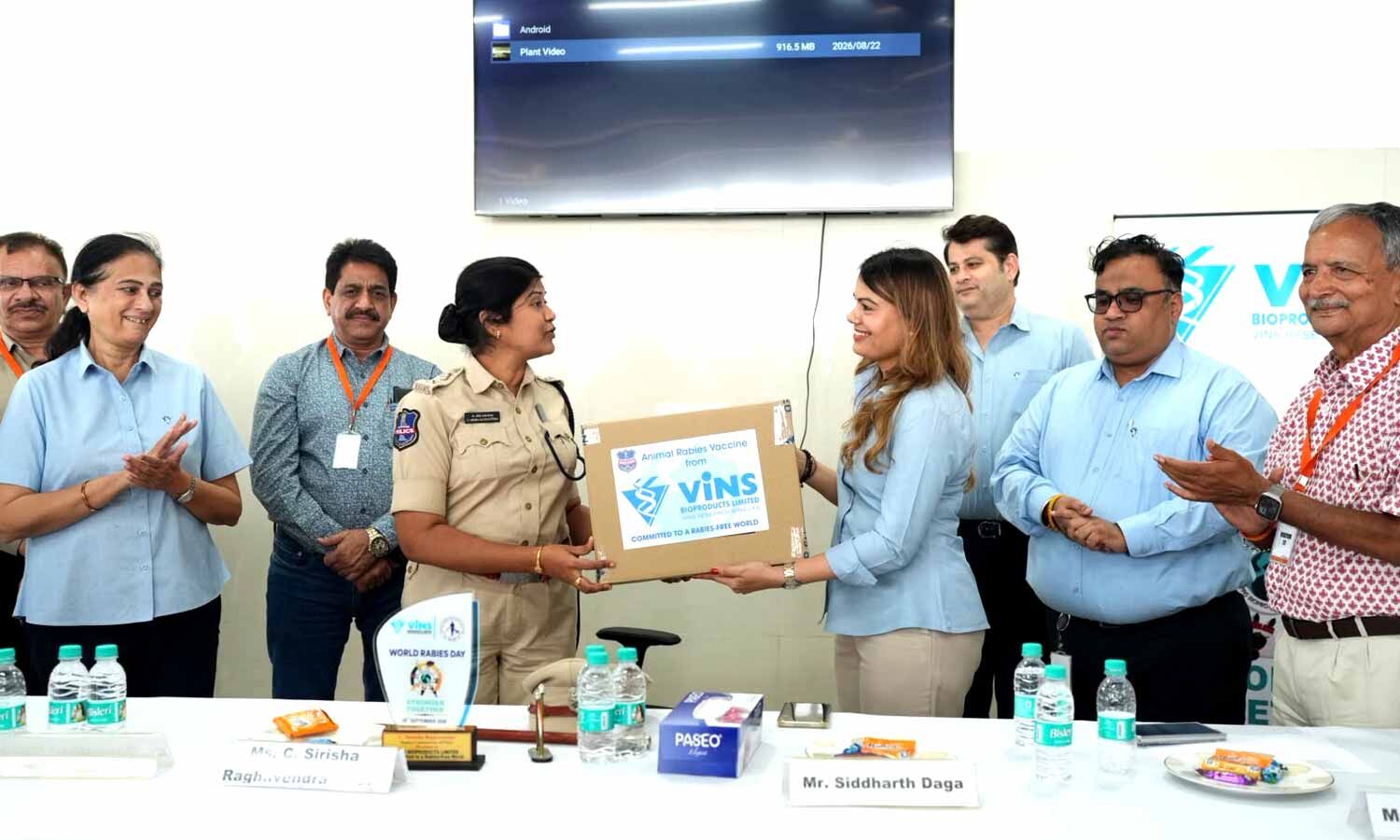 VINS Bioproducts Hands Over Rabies Vaccines for 200 Hyderabad Strays
