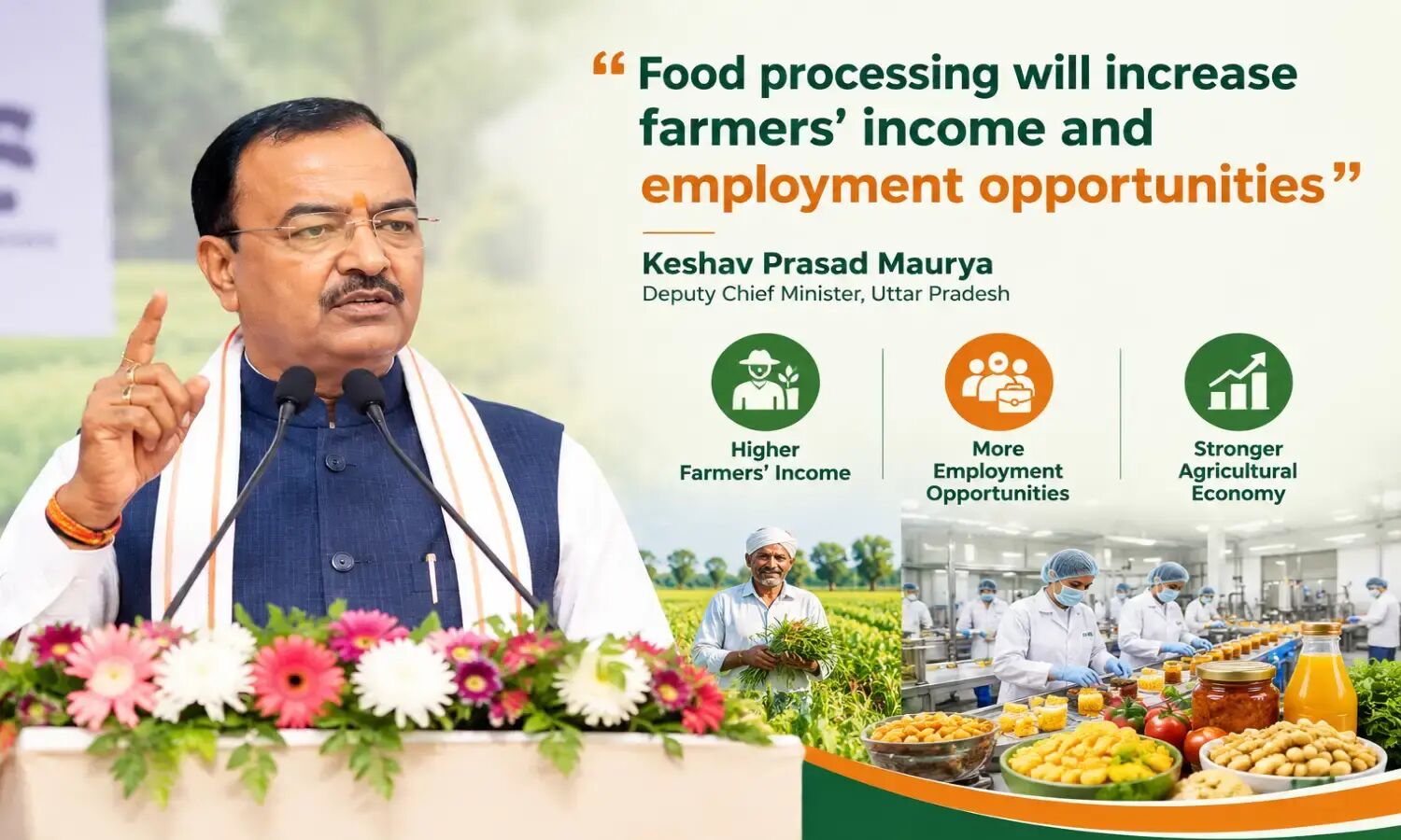 Food processing will increase farmers’ income and employment opportunities: Keshav Prasad Maurya