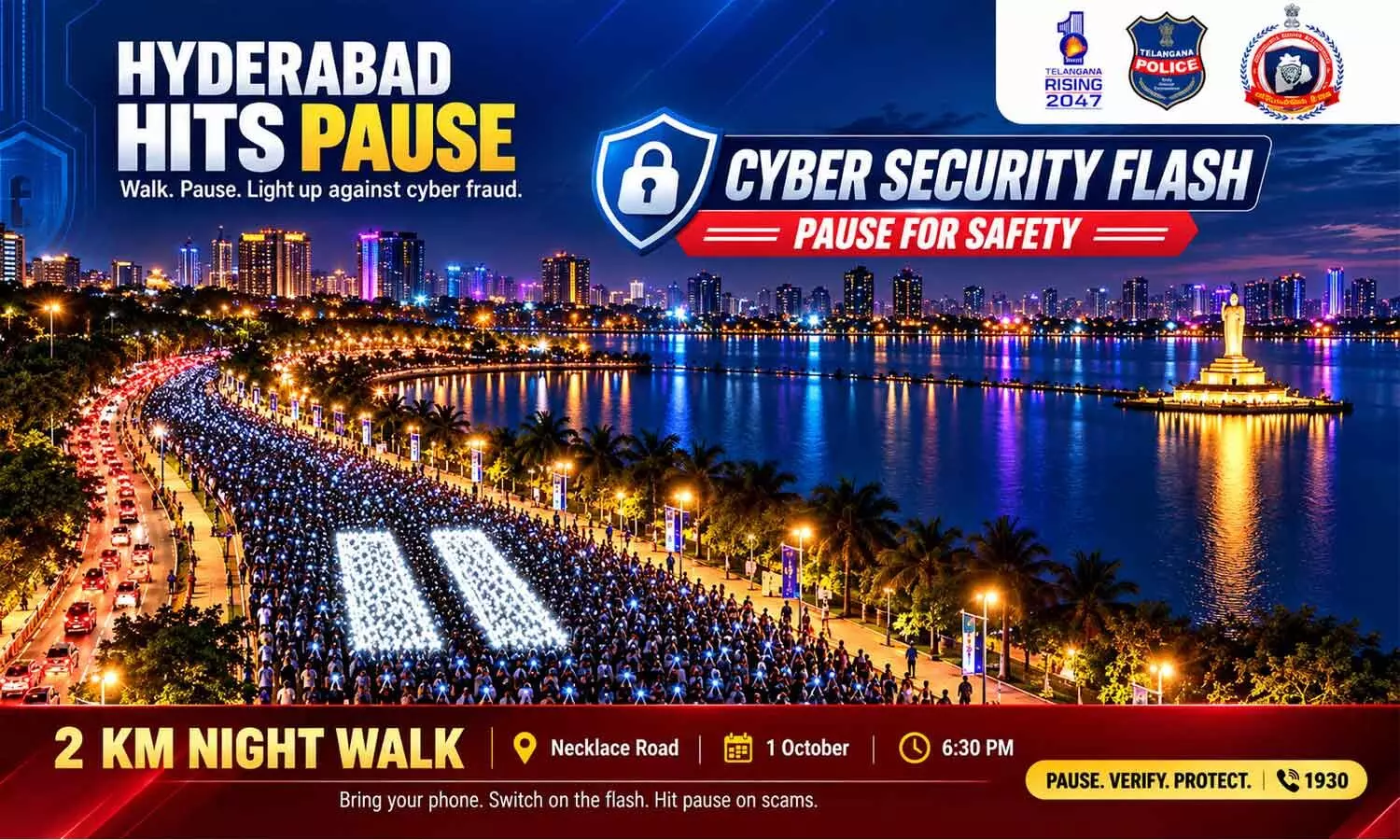 TGCSB to hold 2-km night walk against cyber fraud TGCSB to hold 2-km night walk against cyber fraud