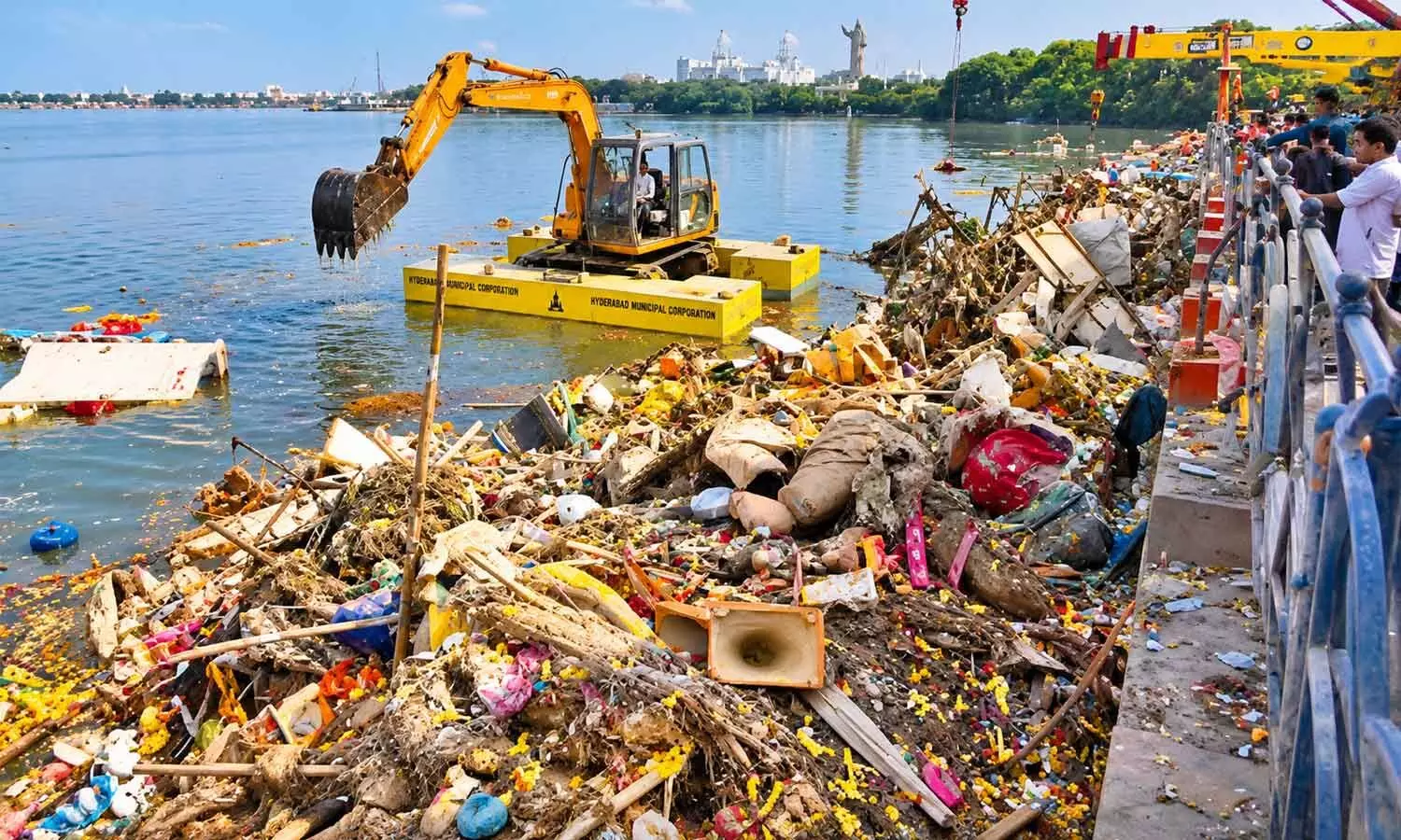 Municipal corpns clear 24 tonnes of idol debris Municipal corpns clear 24 tonnes of idol debris