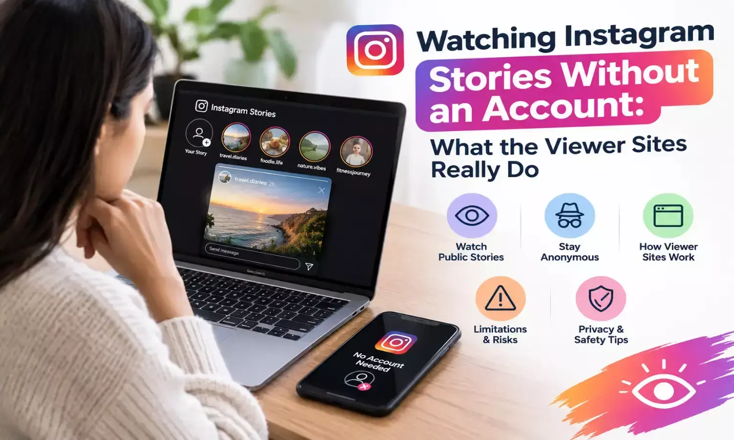 Watching Instagram stories without an account: what the viewer sites really do