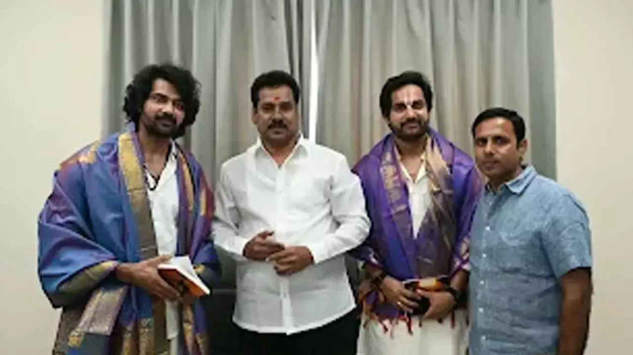 Naveen Chandra performs prayers in Tirumala Naveen Chandra performs prayers in Tirumala
