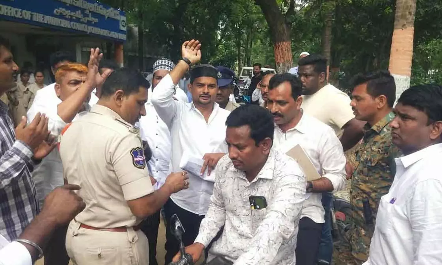 Opposition protests agenda approval at Bodhan Council meet Opposition protests agenda approval at Bodhan Council meet