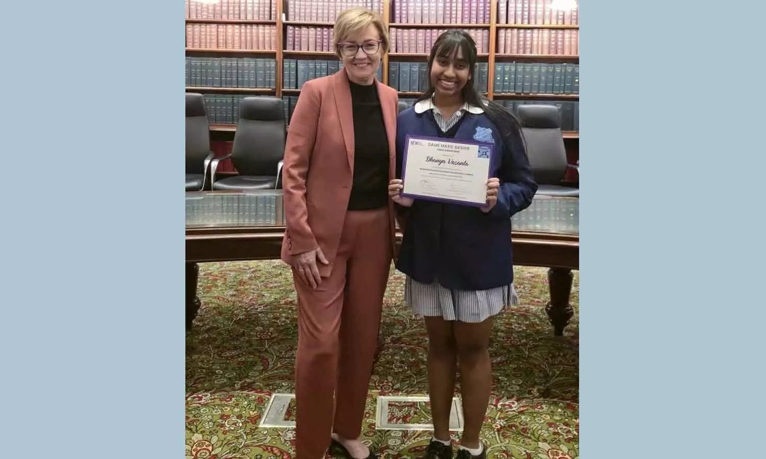 Dhanya Vasanta wins Dame Marie Bashir Peace Prize 2026 Dhanya Vasanta wins Dame Marie Bashir Peace Prize 2026