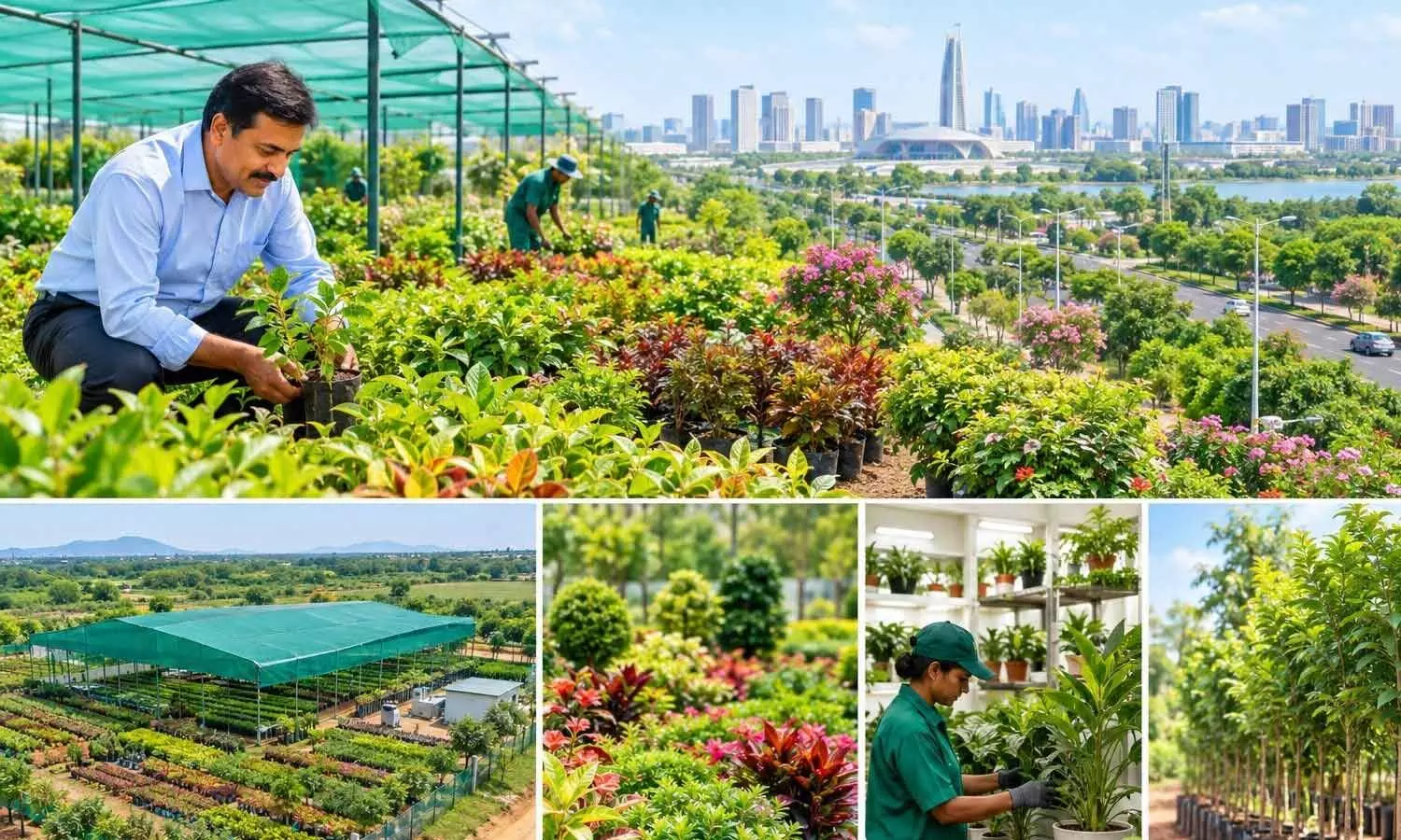 Amaravati going green with ornamental plants!