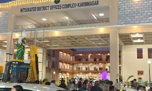 Karimnagar spruced up to welcome CM Revanth Reddy today Karimnagar spruced up to welcome CM Revanth Reddy today