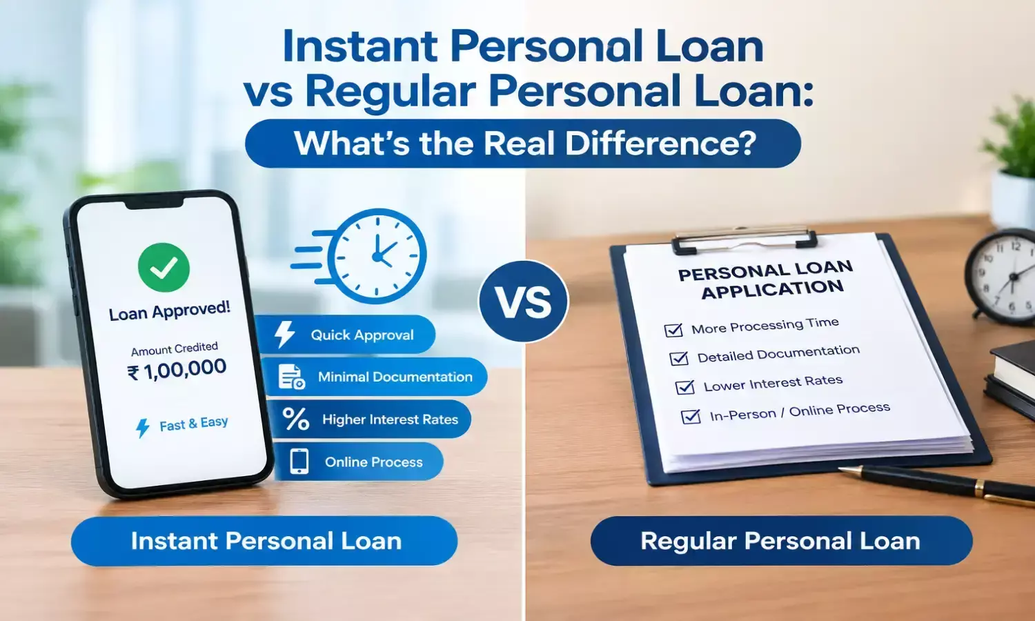 Instant Personal Loan vs Regular Personal Loan: What Instant Personal Loan vs Regular Personal Loan: What